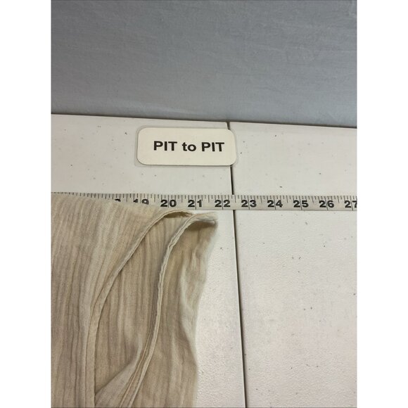 Anthropologie DREW Gauze tank Ivory midi dress size LG flowy lightweight neutral - Picture 5 of 11